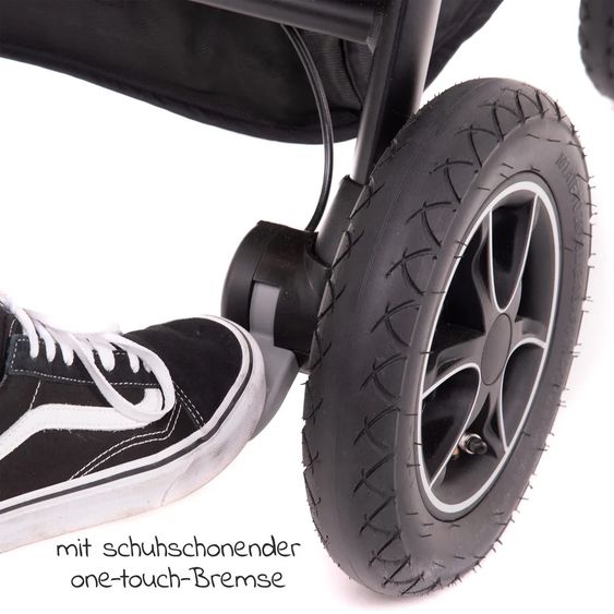 joie Buggy & Sportwagen Mytrax mit Luftreifen, Getränkehalter, Regenschutz inkl. Fußsack Therma - Pavement