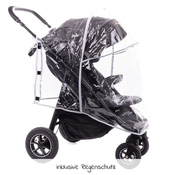 joie Buggy & Sportwagen Mytrax mit Luftreifen, Getränkehalter, Regenschutz inkl. Fußsack Therma - Pavement