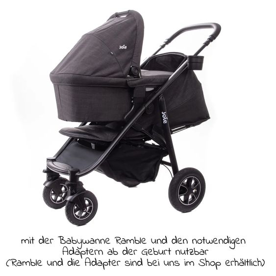 joie Buggy & Sportwagen Mytrax mit Luftreifen, Getränkehalter, Regenschutz inkl. Fußsack Therma - Pavement