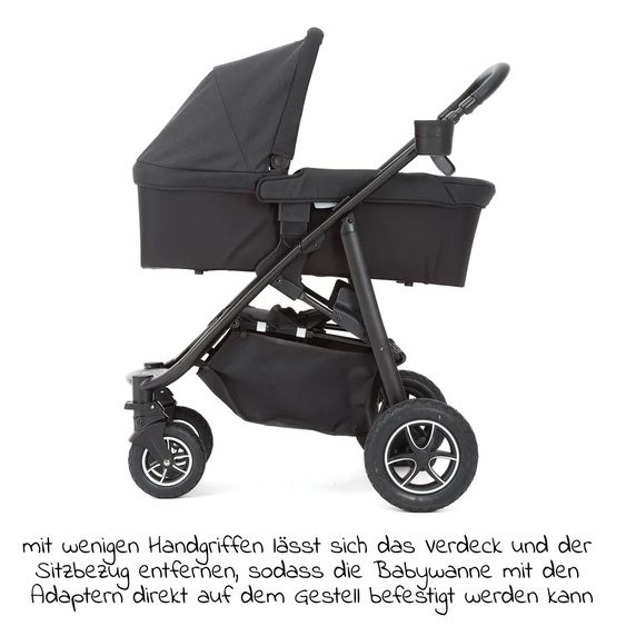 joie Buggy & Sportwagen Mytrax mit Luftreifen, Getränkehalter, Regenschutz inkl. Fußsack Therma - Pavement