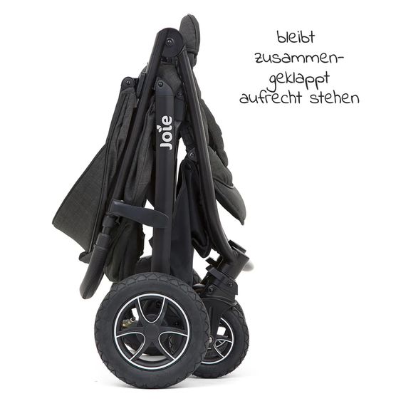 joie Buggy & Sportwagen Mytrax mit Luftreifen, Getränkehalter, Regenschutz inkl. Fußsack Therma - Pavement