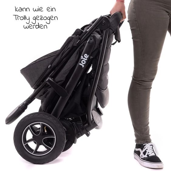 joie Buggy & Sportwagen Mytrax mit Luftreifen, Getränkehalter, Regenschutz inkl. Fußsack Therma - Pavement