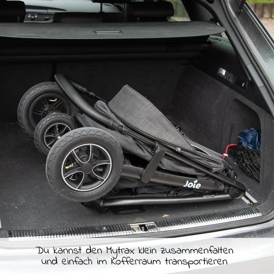 joie Buggy & Sportwagen Mytrax mit Luftreifen, Getränkehalter, Regenschutz inkl. Fußsack Therma - Pavement