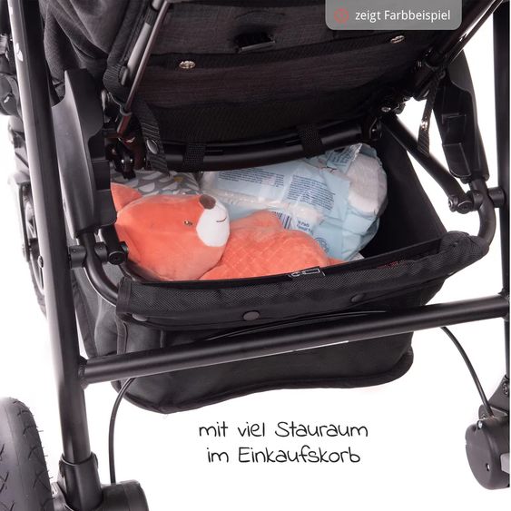 joie Buggy & Sportwagen Mytrax mit Luftreifen, Getränkehalter, Regenschutz & Insektenschutz - Gray Flannel