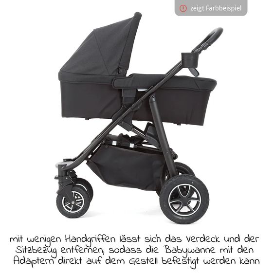 joie Buggy & Sportwagen Mytrax mit Luftreifen, Getränkehalter, Regenschutz & Insektenschutz - Gray Flannel