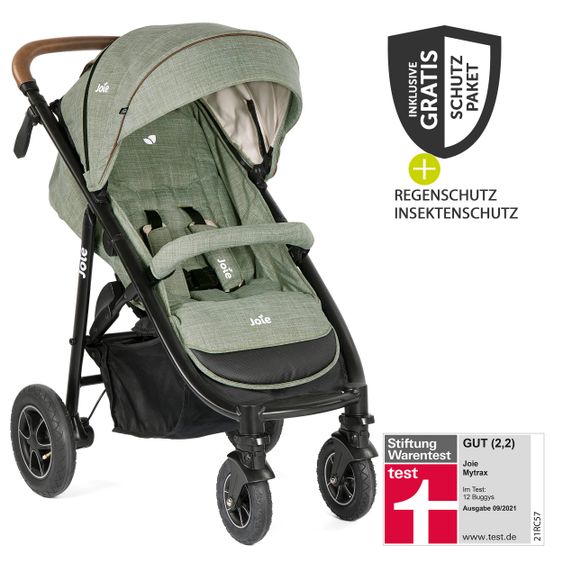joie Buggy & Sportwagen Mytrax mit Luftreifen, Getränkehalter, Regenschutz & Insektenschutz - Laurel