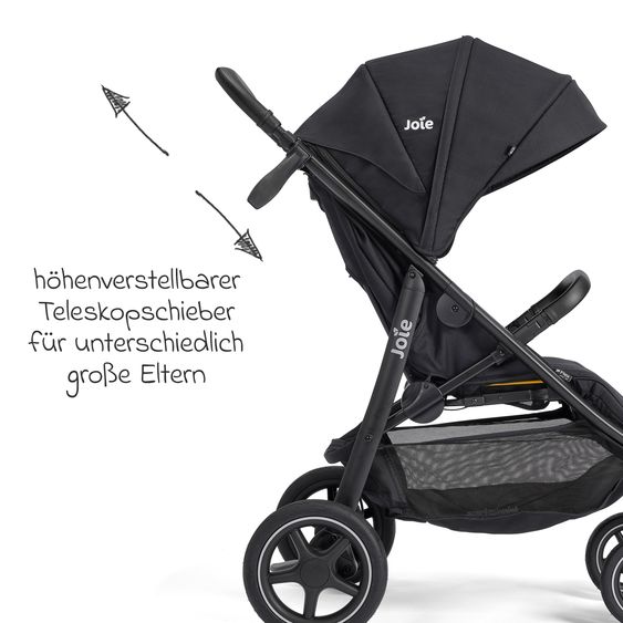 joie Buggy & Sportwagen Mytrax Pro bis 22 kg belastbar mit Teleskopschieber, Getränkehalter inkl. Insektenschutz & Regenschutz - Raven