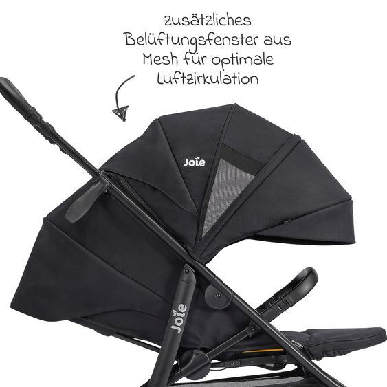 joie Buggy & Sportwagen Mytrax Pro bis 22 kg belastbar mit Teleskopschieber, Getränkehalter inkl. Insektenschutz & Regenschutz - Raven