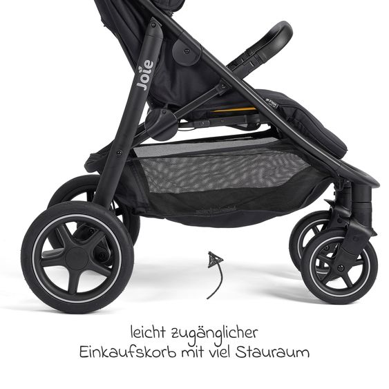 joie Buggy & Sportwagen Mytrax Pro bis 22 kg belastbar mit Teleskopschieber, Getränkehalter inkl. Insektenschutz & Regenschutz - Raven