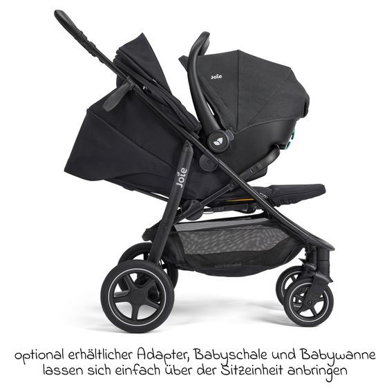 joie Buggy & Sportwagen Mytrax Pro bis 22 kg belastbar mit Teleskopschieber, Getränkehalter inkl. Insektenschutz & Regenschutz - Raven