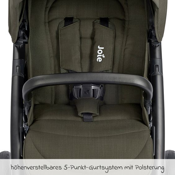 joie Buggy & Sportwagen Mytrax Pro bis 22 kg belastbar mit Teleskopschieber, Getränkehalter inkl. Insektenschutz & Regenschutz - Sage