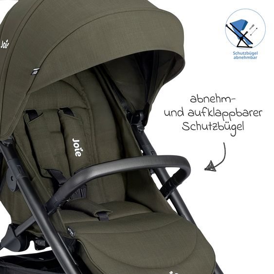 joie Buggy & Sportwagen Mytrax Pro bis 22 kg belastbar mit Teleskopschieber, Getränkehalter inkl. Insektenschutz & Regenschutz - Sage