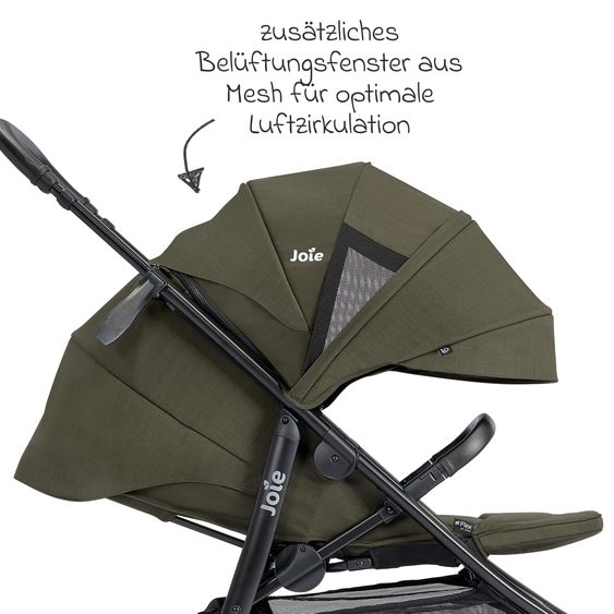 joie Buggy & Sportwagen Mytrax Pro bis 22 kg belastbar mit Teleskopschieber, Getränkehalter inkl. Insektenschutz & Regenschutz - Sage