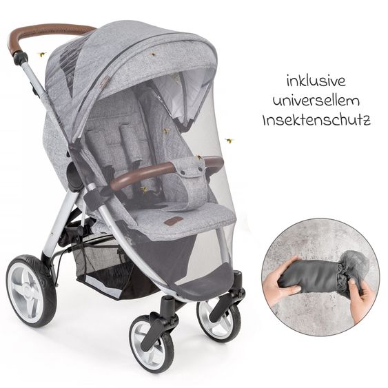 joie Buggy & Sportwagen Mytrax Pro bis 22 kg belastbar mit Teleskopschieber, Getränkehalter inkl. Insektenschutz & Regenschutz - Sage