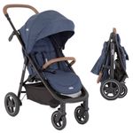 Buggy & Sportwagen Mytrax Pro bis 22 kg belastbar mit Teleskopschieber, Getränkehalter & Regenschutz - Blueberry