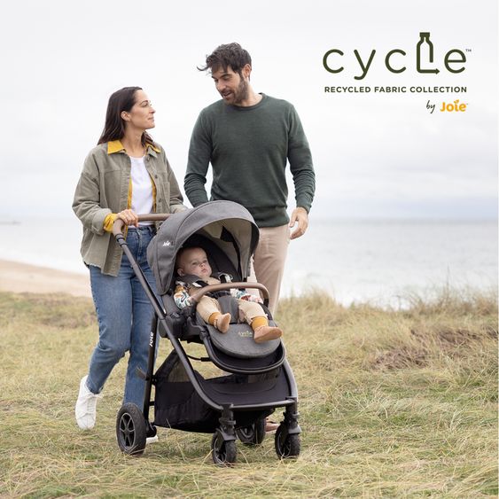 joie Buggy & pushchair Mytrax Pro up to 22 kg load capacity with telescopic push bar, cup holder & rain cover - Cycle Collection - Shell Gray