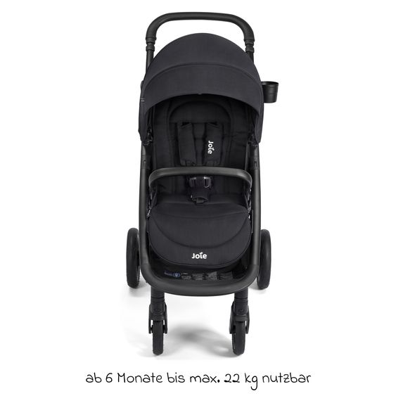 joie Buggy & Sportwagen Mytrax Pro bis 22 kg belastbar mit Teleskopschieber, Getränkehalter & Regenschutz - Raven