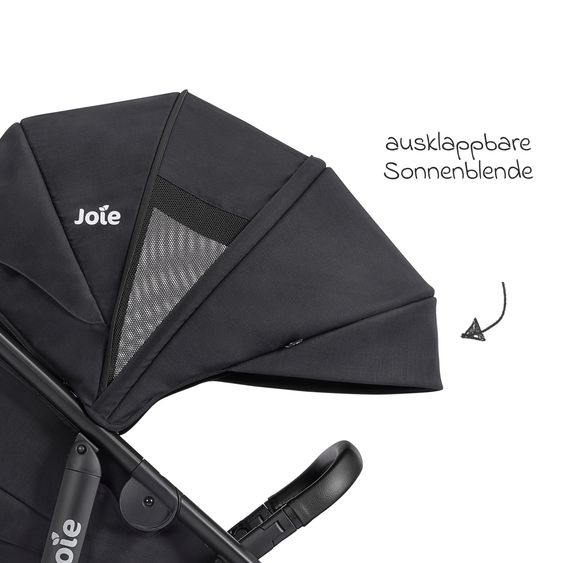 joie Buggy & Sportwagen Mytrax Pro bis 22 kg belastbar mit Teleskopschieber, Getränkehalter & Regenschutz - Raven