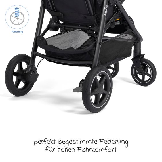 joie Buggy & Sportwagen Mytrax Pro bis 22 kg belastbar mit Teleskopschieber, Getränkehalter & Regenschutz - Raven