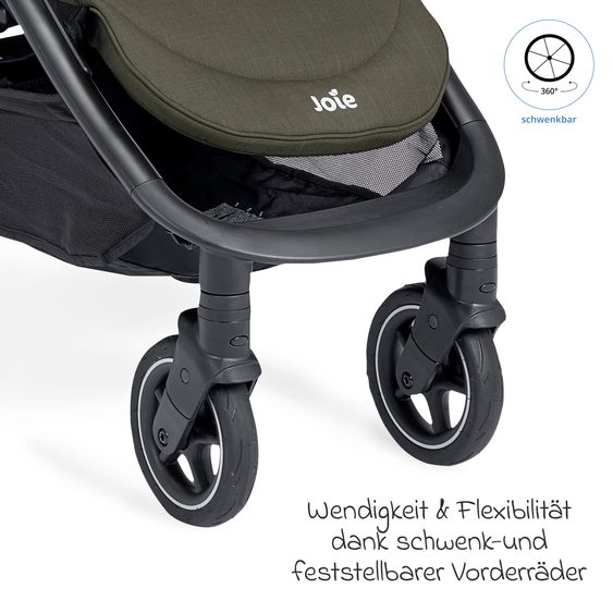 joie Buggy & Sportwagen Mytrax Pro bis 22 kg belastbar mit Teleskopschieber, Getränkehalter & Regenschutz - Sage