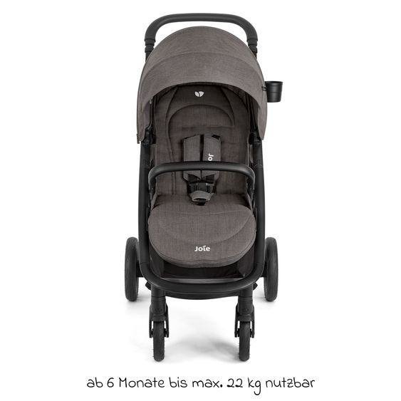 joie Buggy & pushchair Mytrax Pro incl. footmuff - up to 22 kg load capacity with telescopic push bar, cup holder & rain cover - Thunder