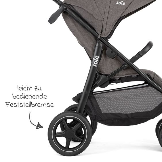 joie Buggy & pushchair Mytrax Pro incl. footmuff - up to 22 kg load capacity with telescopic push bar, cup holder & rain cover - Thunder