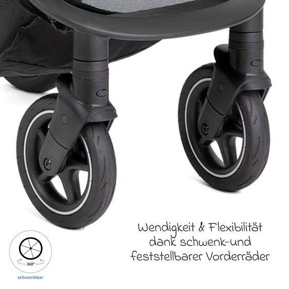 joie Buggy & pushchair Mytrax Pro incl. footmuff - up to 22 kg load capacity with telescopic push bar, cup holder & rain cover - Thunder