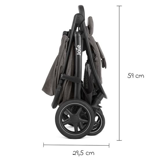 joie Passeggino e carrozzina Mytrax Pro incl. coprigambe - capacità di carico fino a 22 kg con maniglione telescopico, portabicchieri e parapioggia - Thunder