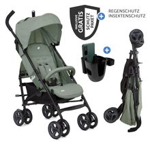 Buggy & Sport Stroller Nitro LX only 7.7 kg - ideal for travel incl. cupholder, rain cover & insect protection - Laurel