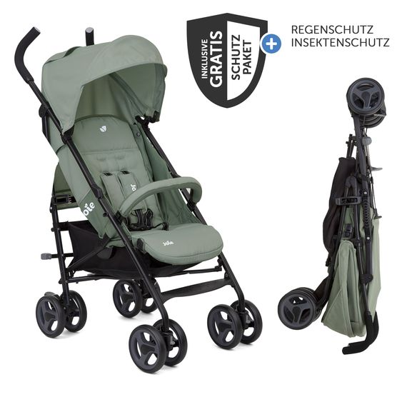 joie Buggy & Sportwagen Nitro LX nur 7,7 kg - ideal für die Reise inkl. Regenschutz & Insektenschutz - Laurel