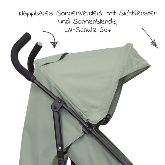joie Buggy & Sportwagen Nitro LX nur 7,7 kg - ideal für die Reise inkl. Sommer-Sitzauflage, Regenschutz & Insektenschutz - Laurel