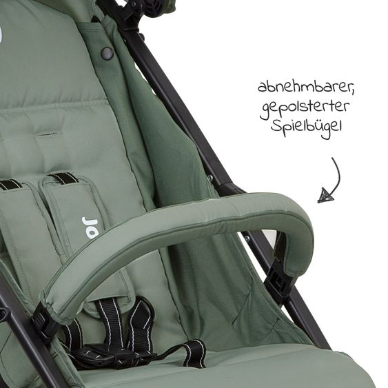joie Buggy & Sportwagen Nitro LX nur 7,7 kg - ideal für die Reise inkl. Sommer-Sitzauflage, Regenschutz & Insektenschutz - Laurel