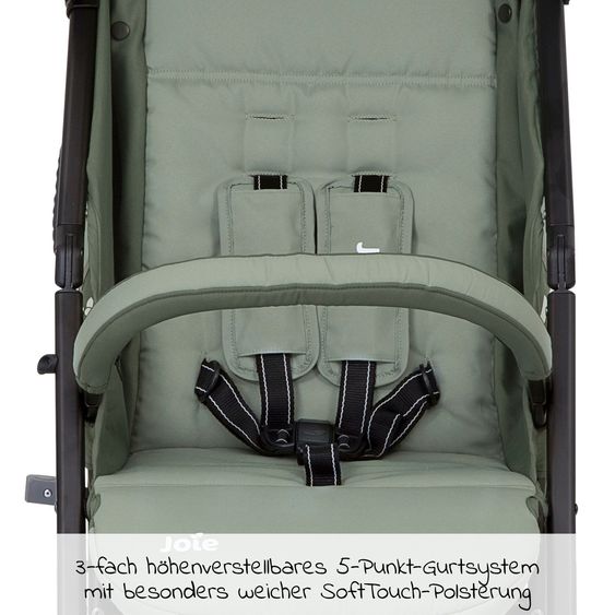 joie Buggy & Sportwagen Nitro LX nur 7,7 kg - ideal für die Reise inkl. Sommer-Sitzauflage, Regenschutz & Insektenschutz - Laurel