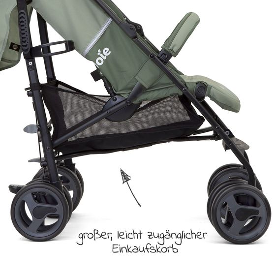 joie Buggy & Sportwagen Nitro LX nur 7,7 kg - ideal für die Reise inkl. Sommer-Sitzauflage, Regenschutz & Insektenschutz - Laurel