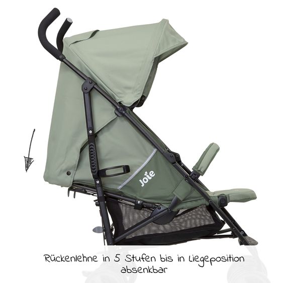 joie Buggy & Sportwagen Nitro LX nur 7,7 kg - ideal für die Reise inkl. Sommer-Sitzauflage, Regenschutz & Insektenschutz - Laurel