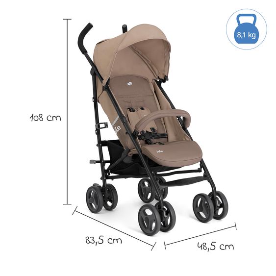 joie Buggy & stroller Nitro LX only 7.7 kg - ideal for travel - Toffee
