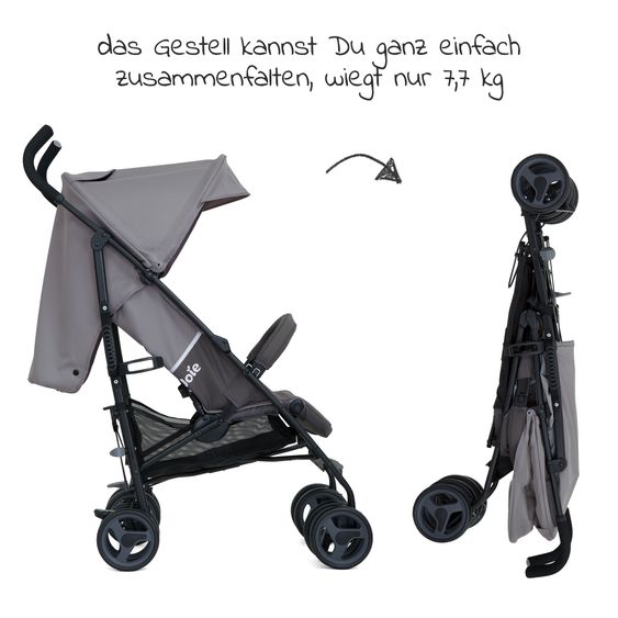 joie Buggy & Sportwagen Nitro LX nur 7,7 kg - ideal für die Reise - Dark Pewter