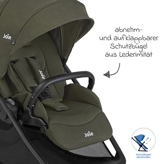 joie Buggy & Sportwagen Versadrift bis 22 kg belastbar mit Drift-Funktion, Knickschieber, umsetzbarer Sportsitz, Adapter, Getränkehalter & Regenschutz - Fern