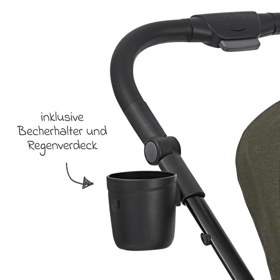 joie Buggy & Sportwagen Versadrift bis 22 kg belastbar mit Drift-Funktion, Knickschieber, umsetzbarer Sportsitz, Adapter, Getränkehalter & Regenschutz - Fern