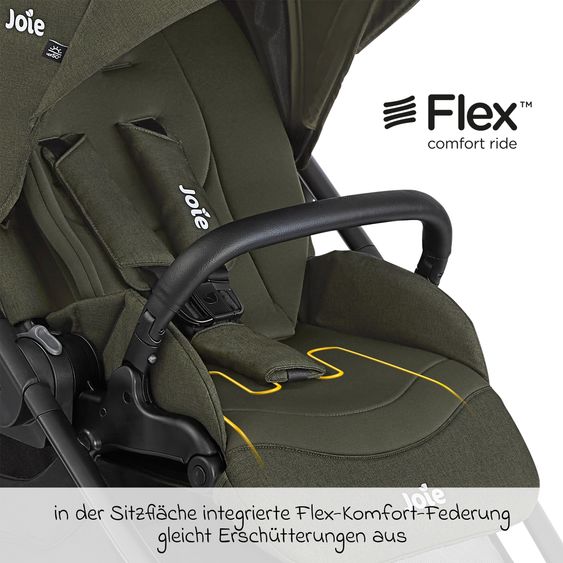 joie Buggy & Sportwagen Versadrift bis 22 kg belastbar mit Drift-Funktion, Knickschieber, umsetzbarer Sportsitz, Adapter, Getränkehalter & Regenschutz - Fern