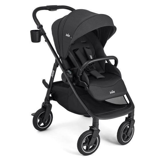 joie Buggy & Sportwagen Versadrift bis 22 kg belastbar mit Drift-Funktion, Knickschieber, umsetzbarer Sportsitz, Adapter, Getränkehalter & Regenschutz - Raven