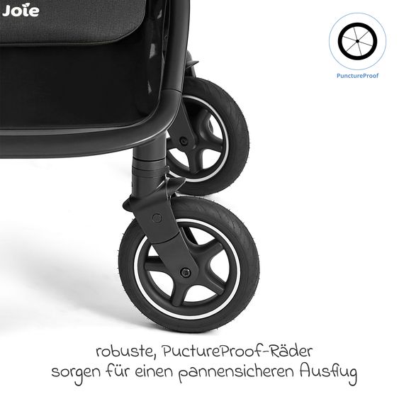 joie Buggy & Sportwagen Versadrift bis 22 kg belastbar mit Drift-Funktion, Knickschieber, umsetzbarer Sportsitz, Adapter, Getränkehalter & Regenschutz - Raven
