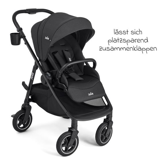 joie Buggy & Sportwagen Versadrift bis 22 kg belastbar mit Drift-Funktion, Knickschieber, umsetzbarer Sportsitz, Adapter, Getränkehalter & Regenschutz - Raven