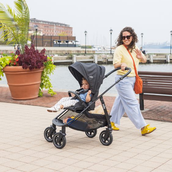 joie Buggy & Sportwagen Versadrift bis 22 kg belastbar mit Drift-Funktion, Knickschieber, umsetzbarer Sportsitz, Adapter, Getränkehalter & Regenschutz - Raven