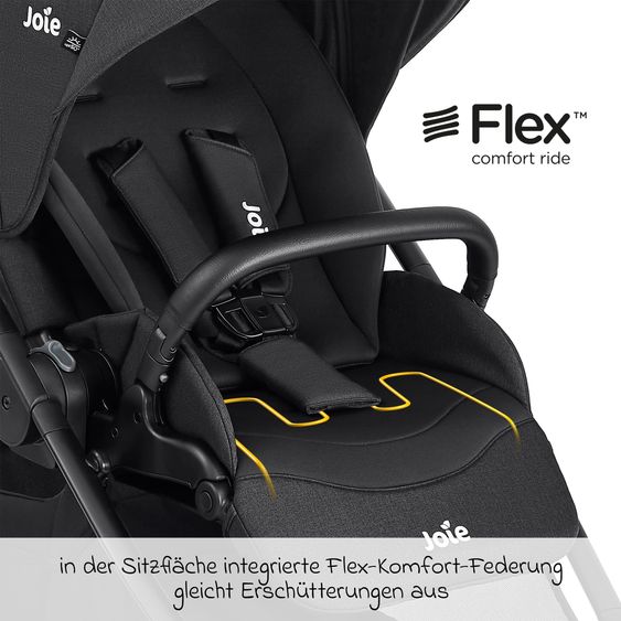 joie Buggy & Sportwagen Versadrift bis 22 kg belastbar mit Drift-Funktion, Knickschieber, umsetzbarer Sportsitz, Adapter, Getränkehalter & Regenschutz - Raven