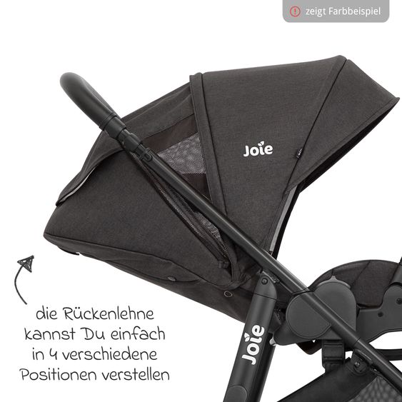 joie Poussette & Sportwagen Versatrax - Jusqu’à 22 Kg Résistant avec Poignée Télescopique, Siège Réversible, Adaptateur & Protection Contre La Pluie - Noix de Cajou