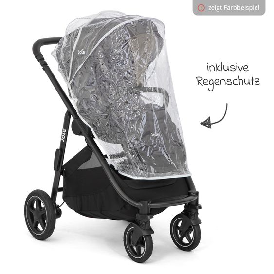 joie Poussette & Sportwagen Versatrax - Jusqu’à 22 Kg Résistant avec Poignée Télescopique, Siège Réversible, Adaptateur & Protection Contre La Pluie - Noix de Cajou