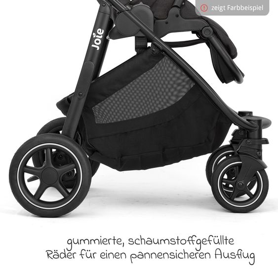 joie Passeggino Leggero & Sportivo Versatrax - fino a 22 kg con maniglione telescopico, seduta reversibile, adattatori, copertura antipioggia e zanzariera - Anacardio