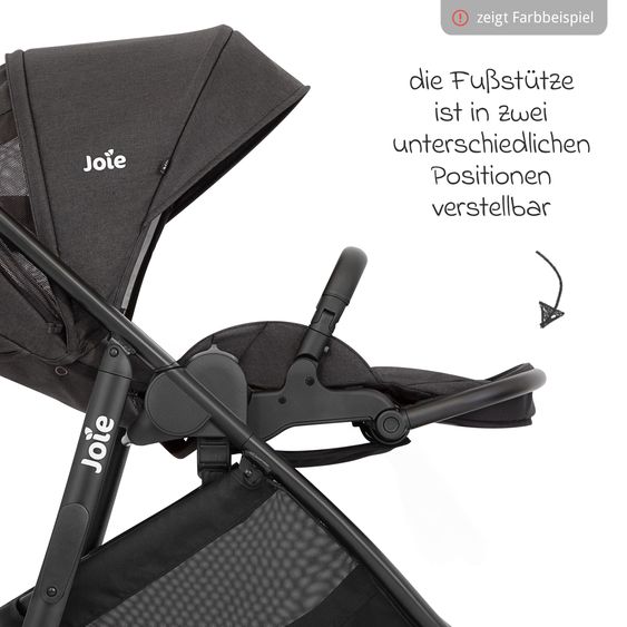 joie Passeggino Leggero & Sportivo Versatrax - fino a 22 kg con maniglione telescopico, seduta reversibile, adattatori, copertura antipioggia e zanzariera - Anacardio