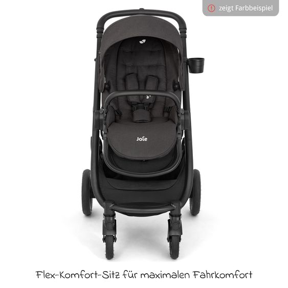 joie Poussette & Sportwagen Versatrax - Jusqu’à 22 Kg Résistant avec Poignée Télescopique, Siège Réversible, Adaptateur & Protection Contre La Pluie - Raven